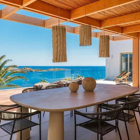 Lilium Iii - Panoramic View Over Psarou Bay! Villa